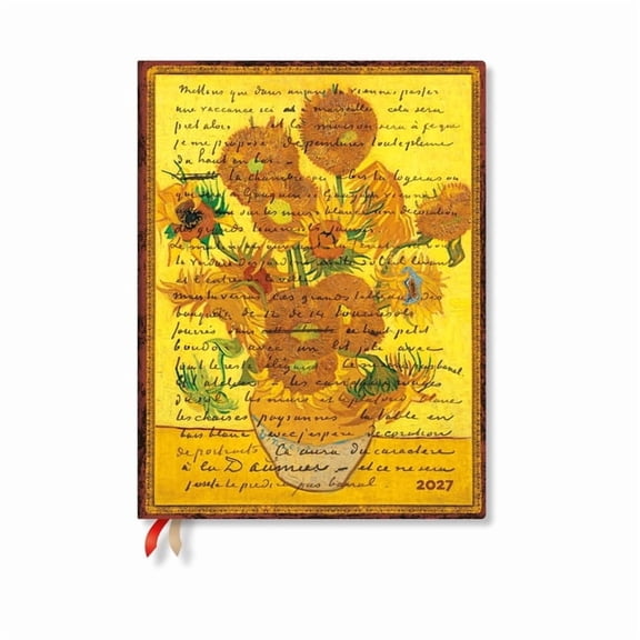 Embellished Manuscripts Collection 2027 Van Gogh, Sunflowers Ultra Vertical Hardcover 12-Month Weekly Planner, 160pg, 100gsm by Paperblanks (Embellished Ma, (Paperback)