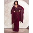 thumbnail image 1 of Embellished Sequinned Belted Kaftan Saree - 28971000, 1 of 1