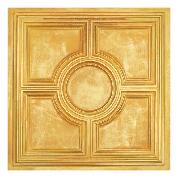 Embellished ceiling tiles Vintage wall panels for Cafe Club PL37 Golden 10Pcs/pack