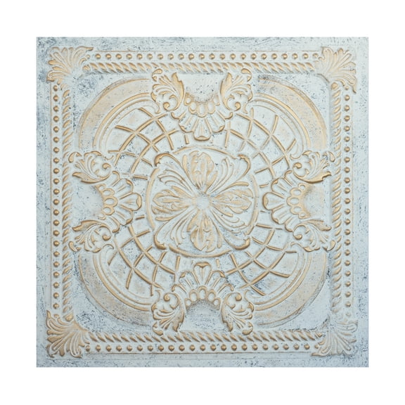 Embellished ceiling tiles interior decorative panel for Cafes and Bars PL31 Aged white gold 10Pcs/pack