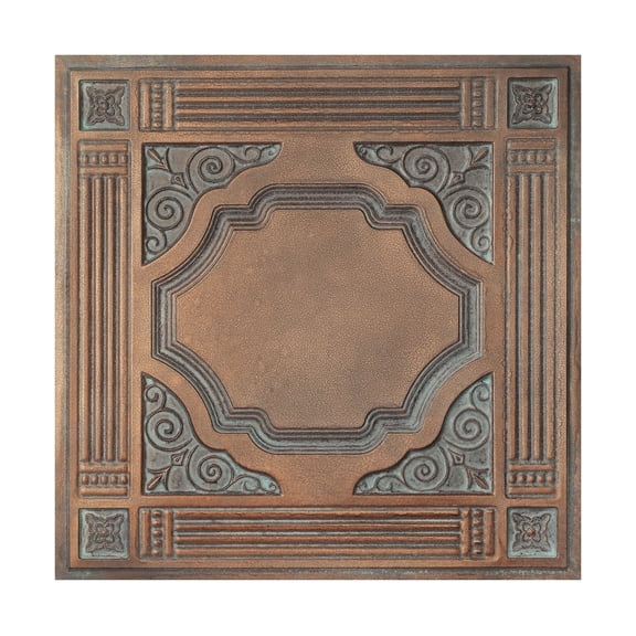 Embellished ceiling tiles suspended ceiling panels for Restaurant PL65 Weathered copper 10Pcs/pack