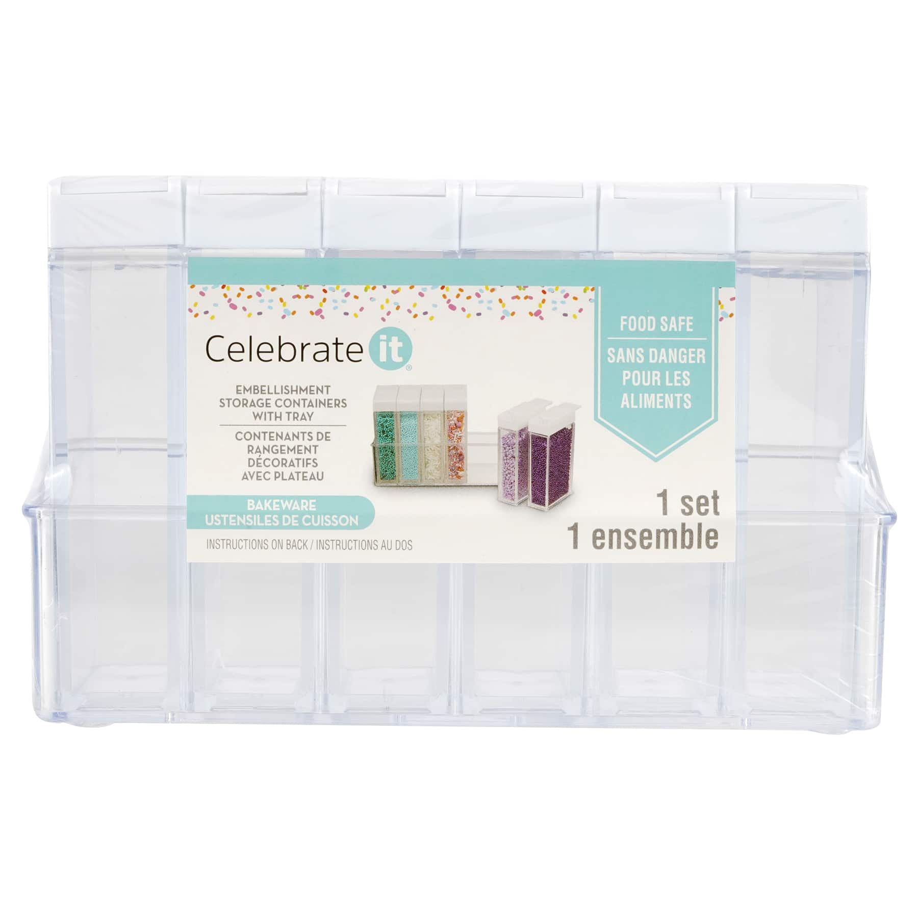 Embellishment Storage Containers With Tray by Celebrate It™ 