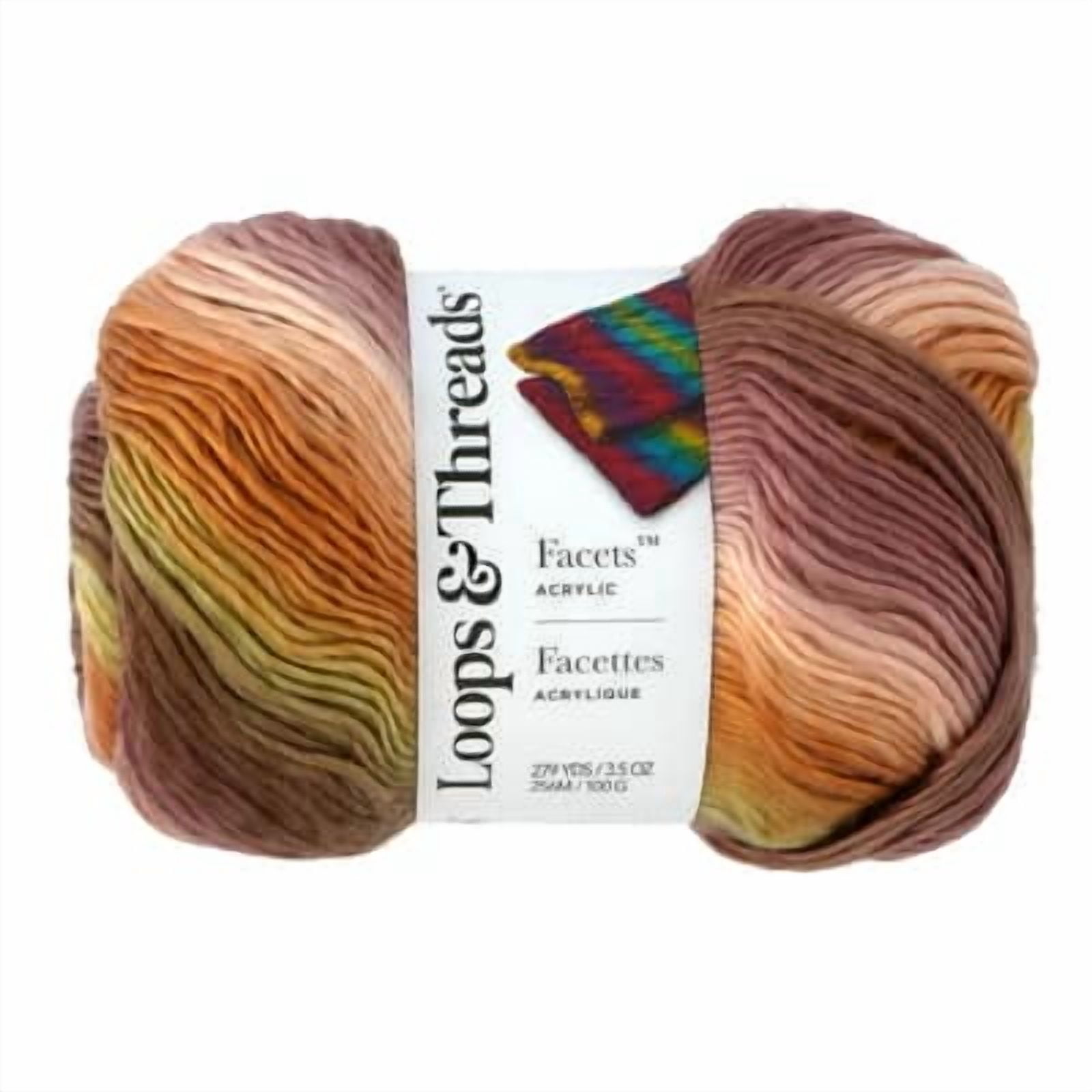 Ember Loop Ember Facets Yarn by Loops & Threads - Medium Weight Yarn for Knitting ...
