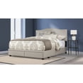 thumbnail image 1 of Ember Interiors Kiley Queen Upholstered Adjustable Storage Bed, Fog, 1 of 10
