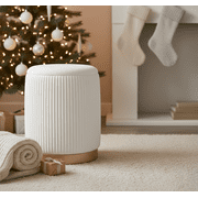 Ember Interiors Makeup Vanity Stool with Storage, White