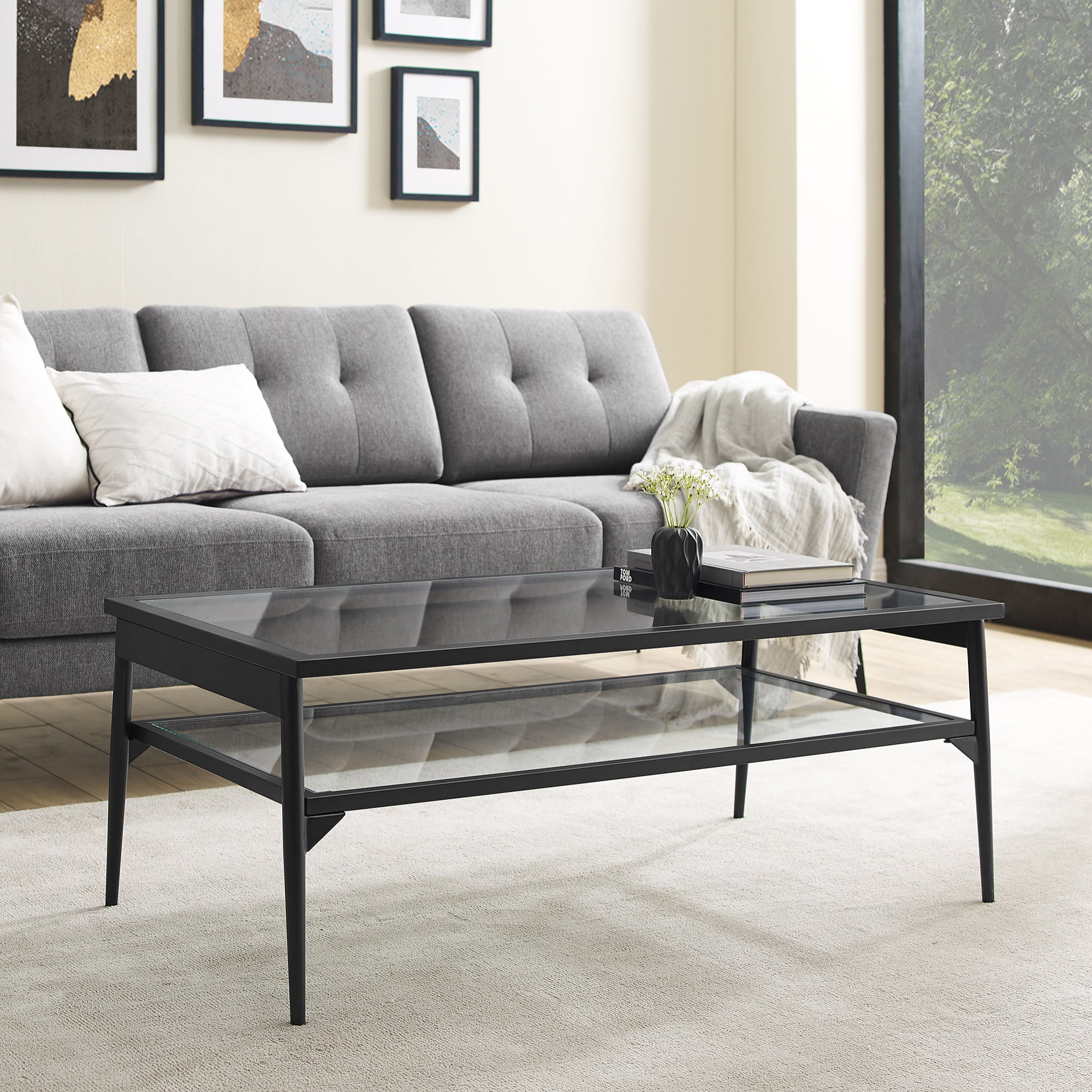 Ember Interiors Modern Glass Coffee T...