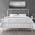 thumbnail image 1 of Ember Interiors Scarlett Boho Metal Pipe King Bed, White, 1 of 8