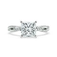 thumbnail image 1 of Ember Jewel 1.7 Ct Twisted Solitaire Engagement Ring - Princess Cut Moissanite Ring - 14K White Gold Plated Ring - Party and Wedding Jewelry - Stunning Ring Design for Her Special Day, 1 of 3