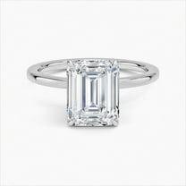 Ember Jewel 1.74 Ct Emerald Cut Diamond Engagement Ring - Beautifully Crafted in 14K White Gold Plated - Exquisite Wedding Ring - A Unique Clearance Gift for Bridesmaids and Special Celebrations