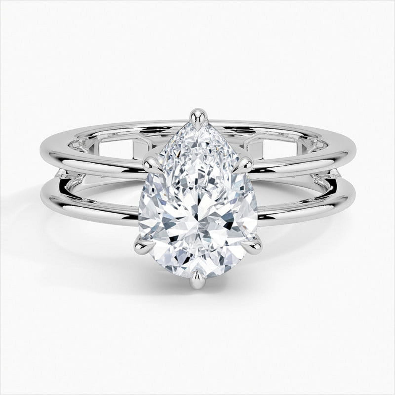 Ember Jewel 14K White Gold Over 1.91 Ct Pear Cut Lab Created Diamond ...