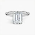 thumbnail image 1 of Ember Jewelry 1.74 Ct Emerald Cut Moissanite Engagement Ring - Beautifully Crafted in 14K White Gold Plated - Exquisite Wedding Ring - A Unique Clearance Gift for Bridesmaid and Special Celebrations, 1 of 6