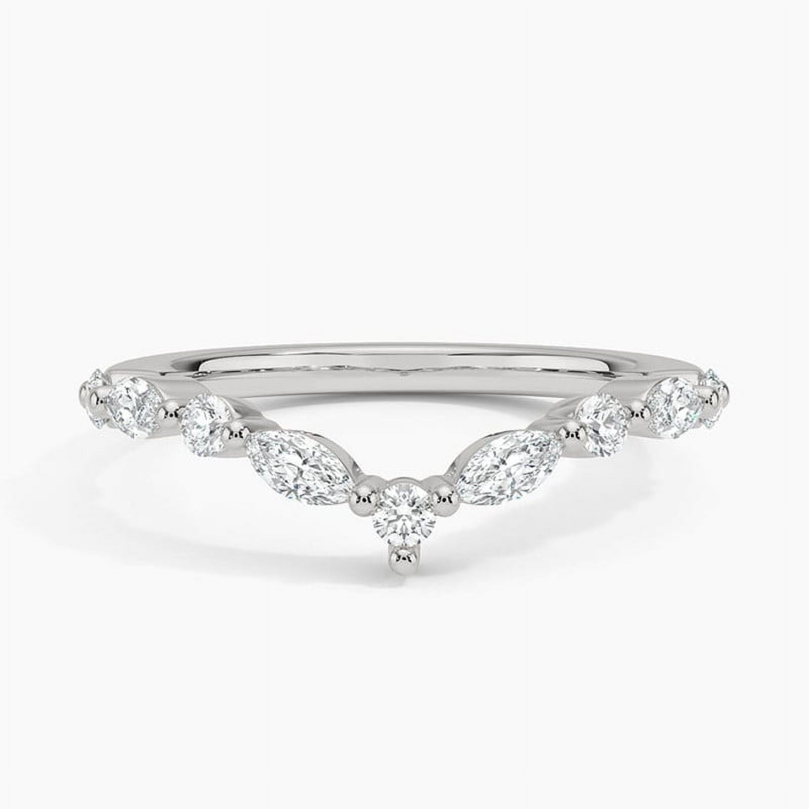 Ember Jewelry 14k White Gold Plated 1.87 Ct Marquise Cut Ring ...
