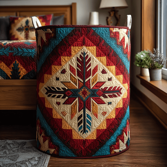 Ember Light Quilted Laundry Basket