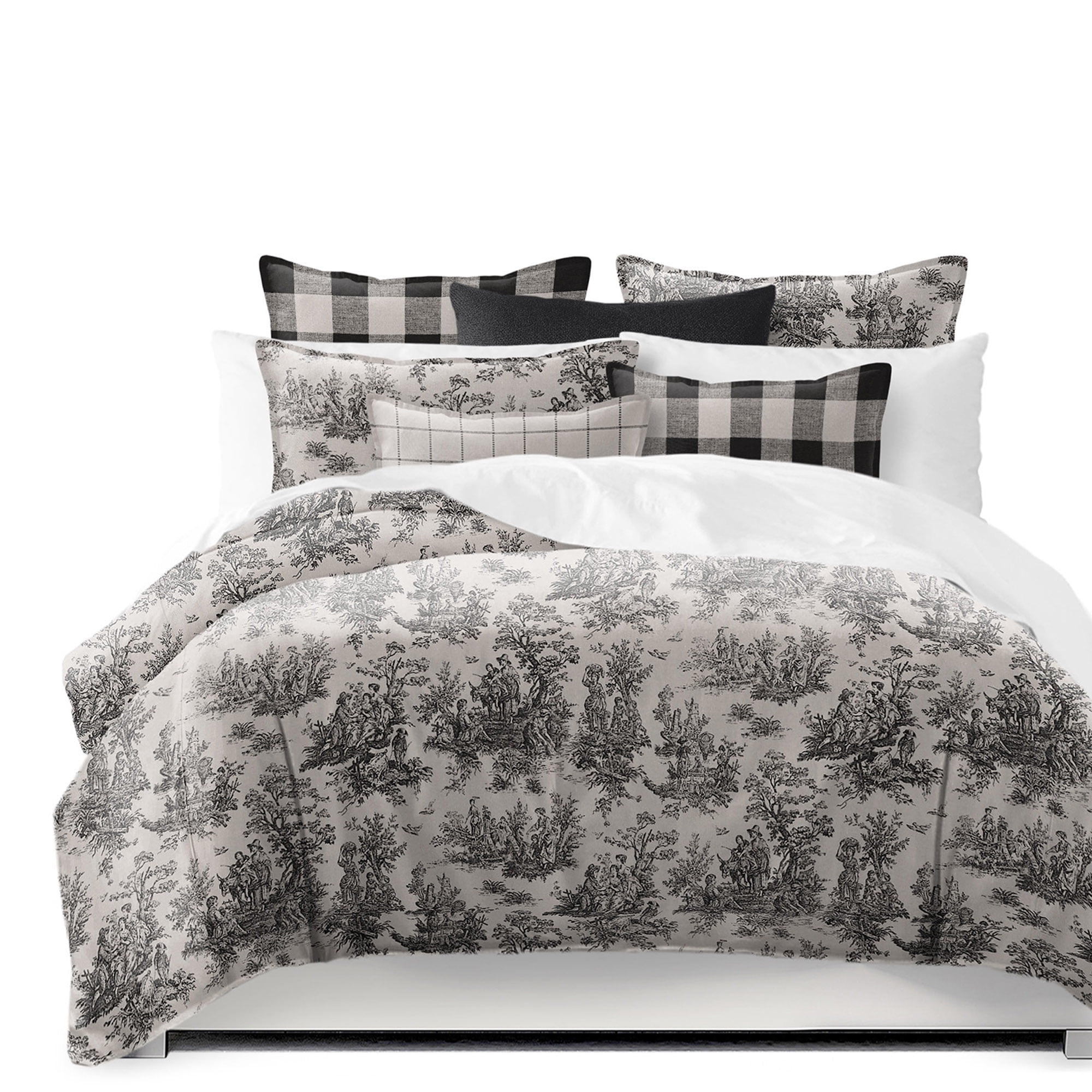 Ember Natural/Black Comforter Set Queen - Walmart.com