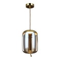 thumbnail image 1 of Gild Design House Mahina Modern Glass and Metal Pendant in Gold, 1 of 4