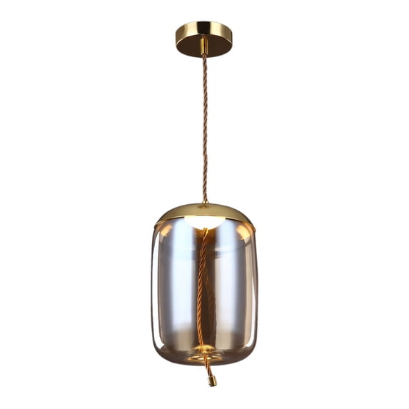 Gild Design House Mahina Modern Glass and Metal Pendant in Gold