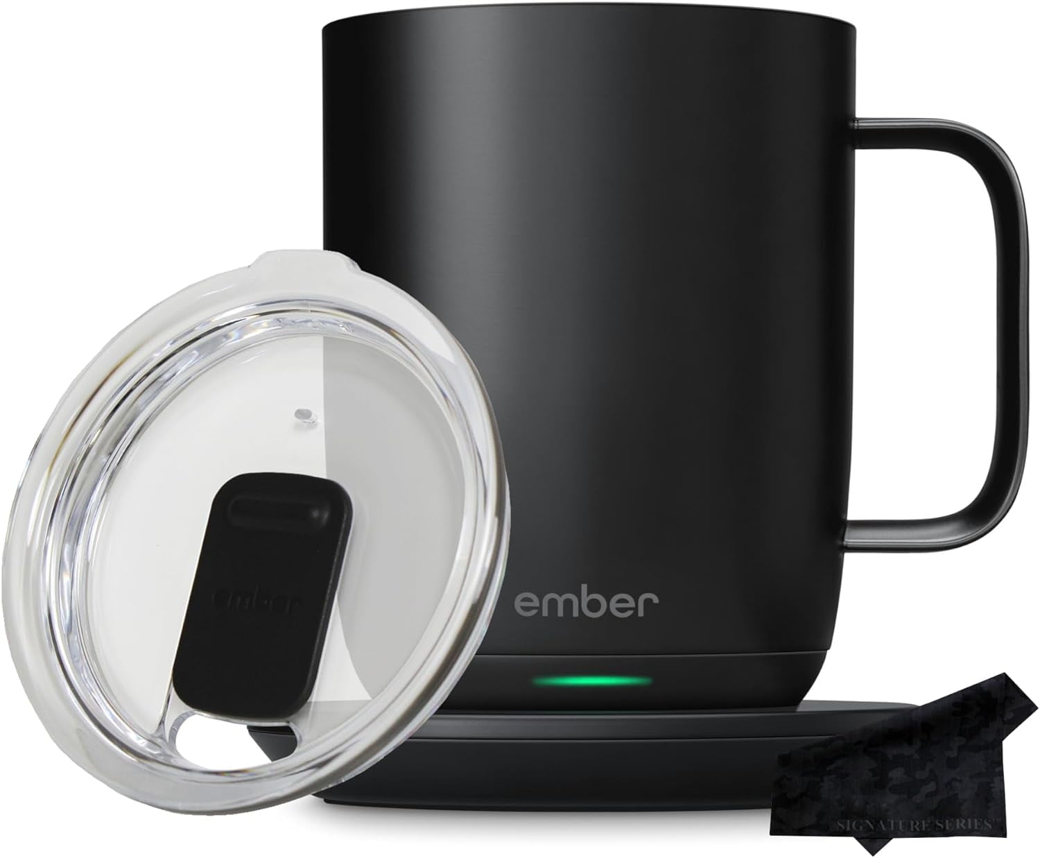 Ember Temperature Control Mug 2, 14 Oz, Black, 80 Min Battery Life App Controlled Heated
