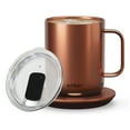 thumbnail image 1 of Ember Temperature Control Smart Mug 2, 10 oz, Grey, 80 min Battery Life | App Controlled Heated Coffee Mug | Improved Design with Clear Splash-Proof Sliding Lid, 1 of 9