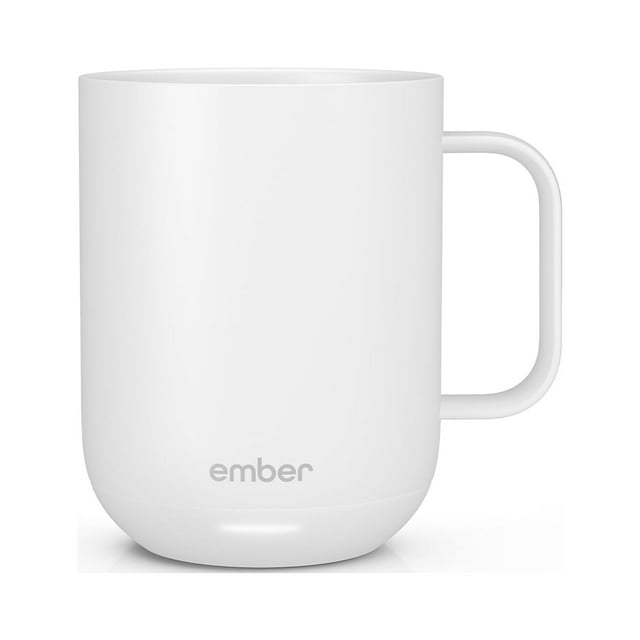 Ember Temperature Control Smart Mug 2, 10 oz, White, 1.5-hr Battery Life - App Controlled Heated Coffee Mug - Improved Design
