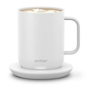 Ember Temperature Control Smart Mug 2, 10 oz, White, Up To 1.5-hr Battery Life - App Controlled Heated Coffee/Tea Mug - Improved Design