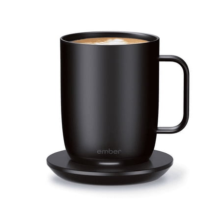 Ember Temperature Control Smart Mug 2, 14 oz, Black, Up To 1.5-hr Battery Life - App Controlled Heated Coffee/Tea Mug - Improved Design