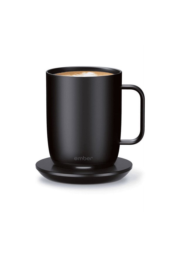 Temperature Control Smart Mug 2, 14 oz, Black, Up To 1.5-hr Battery Life - App Controlled Heated Coffee/Tea Mug - Improved Design