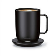 Ember Temperature Control Smart Mug 2, 14 oz, Black, Up To 1.5-hr Battery Life - App Controlled Heated Coffee/Tea Mug - Improved Design
