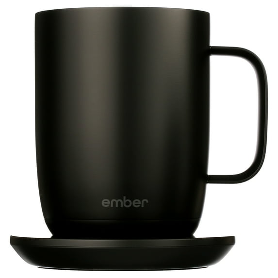 Ember Temperature Control Smart Mug 2, 14 oz, Black, Up To 1.5-hr Battery Life - App Controlled Heated Coffee/Tea Mug - Improved Design