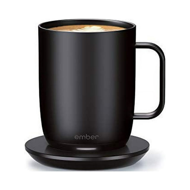 Ember Temperature Control Smart Mug 2, 14 oz, Black, Up To 1.5-hr Battery Life - App Controlled Heated Coffee/Tea Mug - Improved Design