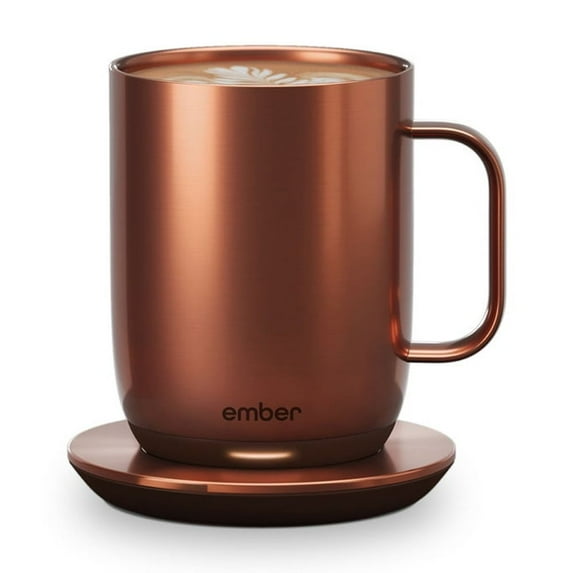 Ember Temperature Control Smart Mug 2, 14 oz, Copper, Up To 1.5-hr Battery Life - App Controlled Heated Coffee/Tea Mug - Improved Design