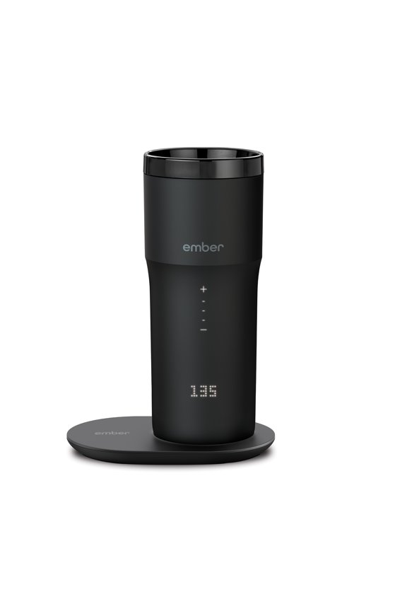 Open Box Ember Travel Mug 2, 12 oz  Black | Smart Heated Mug with Temperature Control & Charging Coaster