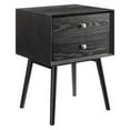 thumbnail image 1 of Modway Ember Wood Nightstand With USB Ports in Black Black, 1 of 8