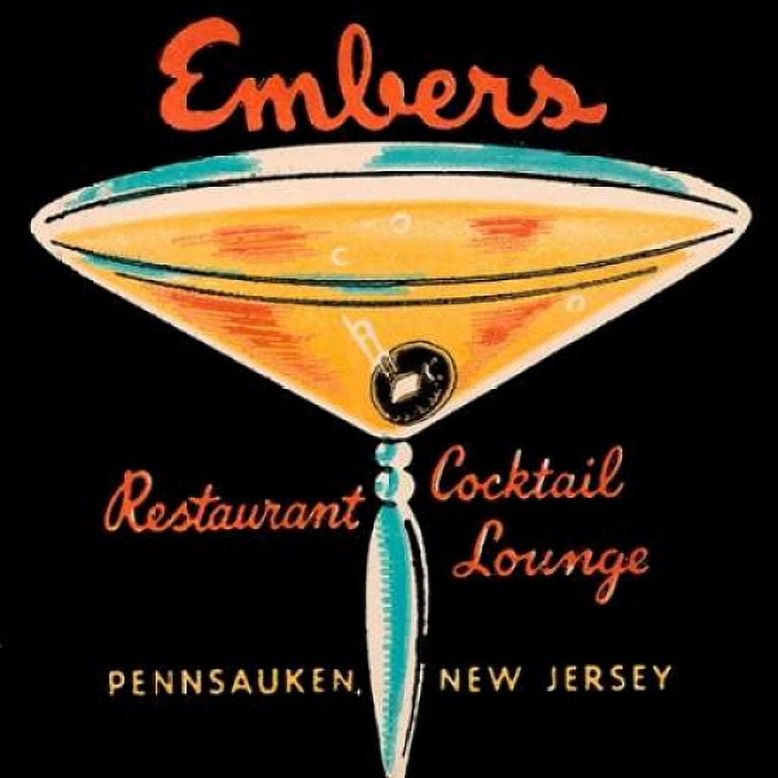 Embers Restaurant Cocktail Lounge Canvas Art - Vintage Booze Labels (24 x 24)