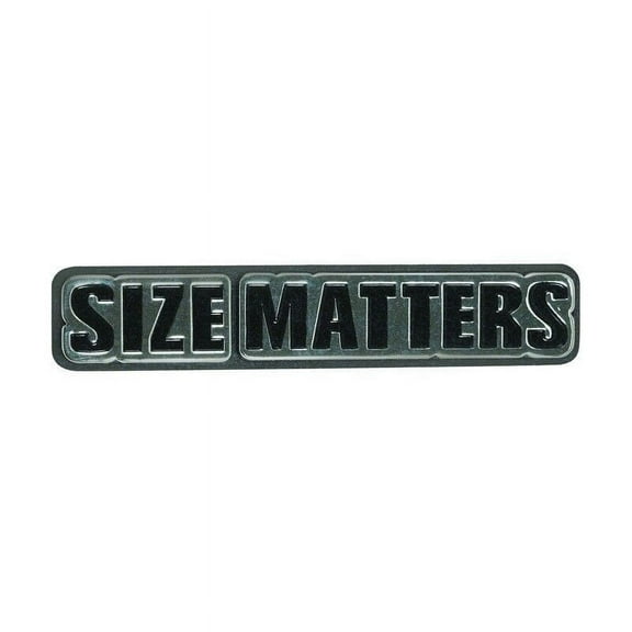 Emblem Badge Decal Sticker Size Matter Chrome Finish ABS Plastic 5" x 1"