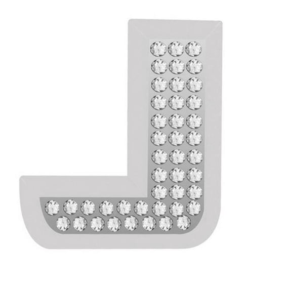 Emblem Bling Chrome Letter J
