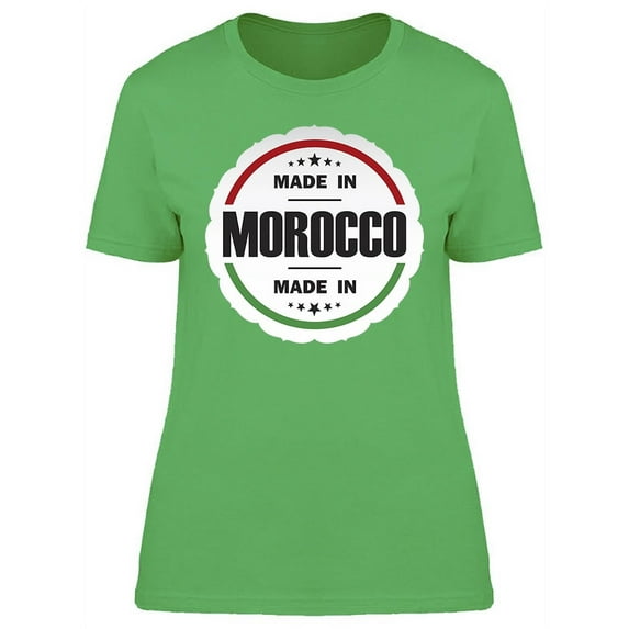 Emblem Made In Morocco T-Shirt Women -Image by Shutterstock, Female XX-Large