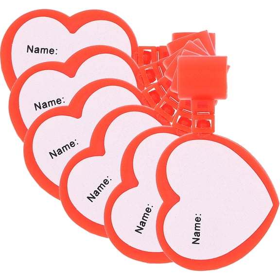 ifundom Red Stethoscope Name Tags Reusable Id Clips Easy to Write Both Sides 30Pcs