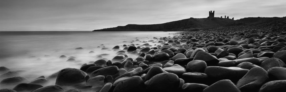 Embleton Bay With Dunstanburgh Castle In Distance NorthumberlandEnglandUk Canvas Art - Ian Cumming Design Pics (38 x 12)