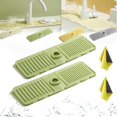 thumbnail image 1 of Emboadlie Draining Mat, 2024 New Tidy Splash Draining Mat, Tidy Splash Faucet Guard & Draining Mat, Kitchen Splash Guard for Sink, Silicone Faucet Mat for Kitchen Sink, Tidy Splash Sink Mat(Gray,2), 1 of 5