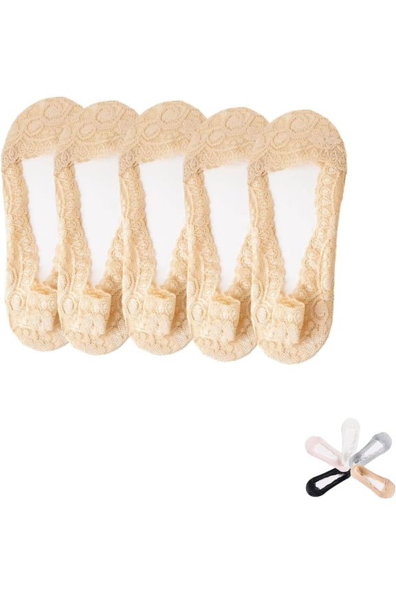 Emboadlie Lace No Show Liner Socks for Women, Emboadlie Socks,Elegant Low Cut Sock,Breathable Non-slip Ultra-Thin