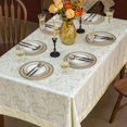 thumbnail image 1 of Emboss Style Textured Tablecloth Waterproof Solid Bordered Retro Tablecloths Classic Luxurious Washable Rectangle/Oblong Table Cloth,Kitchen Dinning Decor 60x84 Inch, 1 of 8