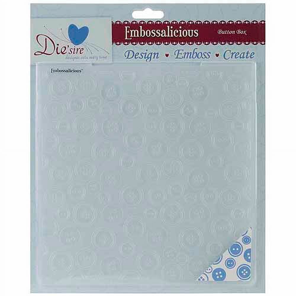 Embossalicious Embossing Folders 8"X8"Button Box