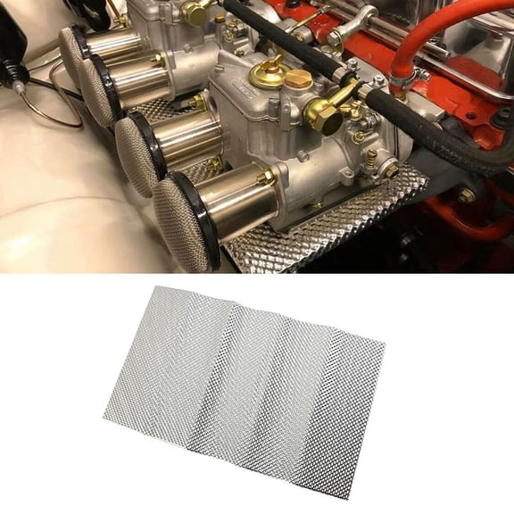 Embossed Aluminum Heat Shield Panel 15 7 x 19 6 Inches for Heat Protection on Firewall and Exhaust Areas