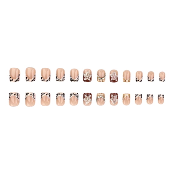 Embossed Artificial Nails Seamless Adhesive Comfortable Wear Reusable False Nails For Teachers Salespersons Active Users