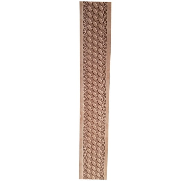 Zelikovitz Embossed Basketweave Leather Strip 1.5"