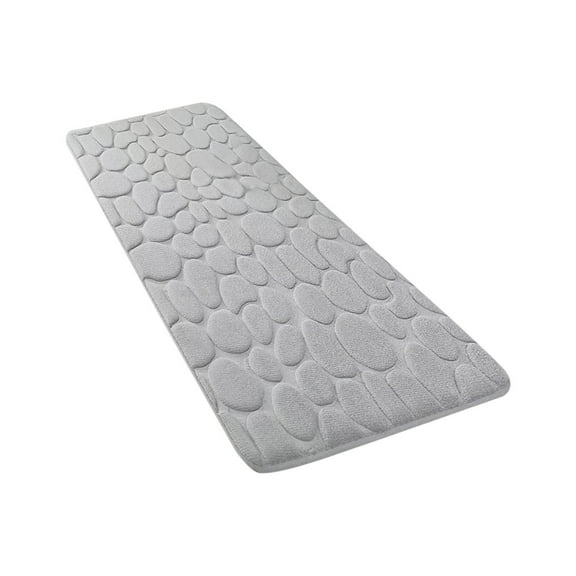 Embossed Bathroom Mat, Water Absorbent Washable Bath Rug, Non-Slip Thick Soft Carpet for Shower, 24x71in for Home