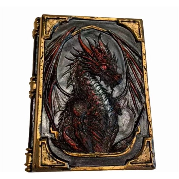 Embossed Dragon Journal Notebook, Vintage Leather Cover Design, Raised Relief Artistic Texture, Thick Ink Resistant Pages, Compact Portable Writing Book, Durable Binding Structure