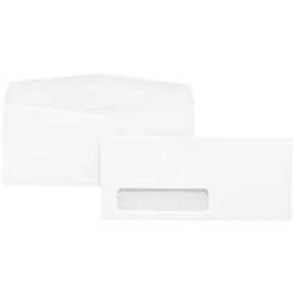 Embossed Envelopes- Window- 24Lb- No 10- 4-.13in.x9-.50in.- WE - White