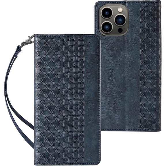 Embossed Flip Wallet Leather Phone Case for Samsung Galaxy A40 A30 A20 A10 S E A21S A31, Hanging Rope, Stand, Card Holder Back Cover, Personalized Pattern Bracket Shell(Blue,A20E)