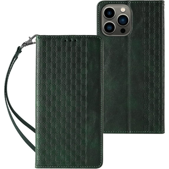Embossed Flip Wallet Leather Phone Case for Samsung Galaxy A71 A51 4G A70 A50 S A14 A04S, Hanging Rope, Stand, Card Holder Back Cover, Personalized Pattern Bracket Shell(Green,A51 4G)